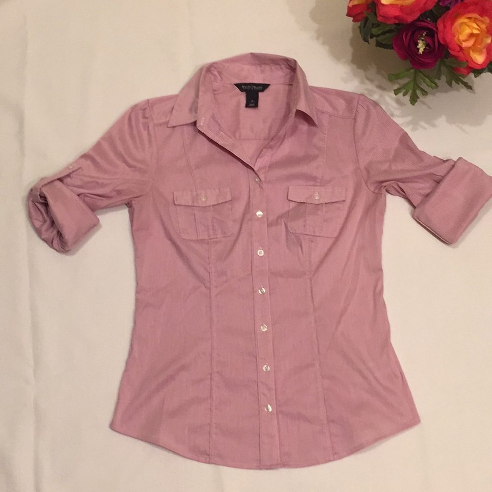 WHBM striped button up like new condition